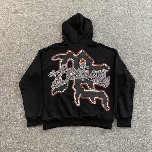 Campera Mixed Emotion Rhinestone Negra