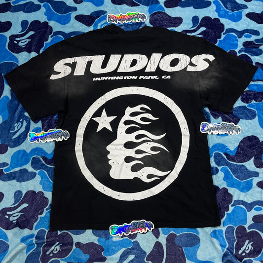 Remera Hellstar Cartoon Logo Negra M