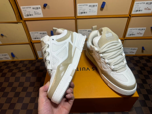 Louis Vuitton Skate Sneaker Beige Blanco