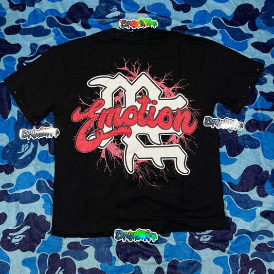 Remera Mixed Emotion Studded Graphic Negra XL