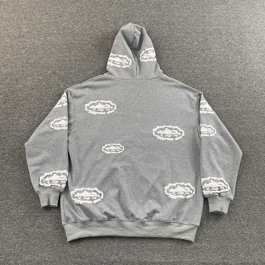 Campera Corteiz x Denim Tears Island Wreath Gris