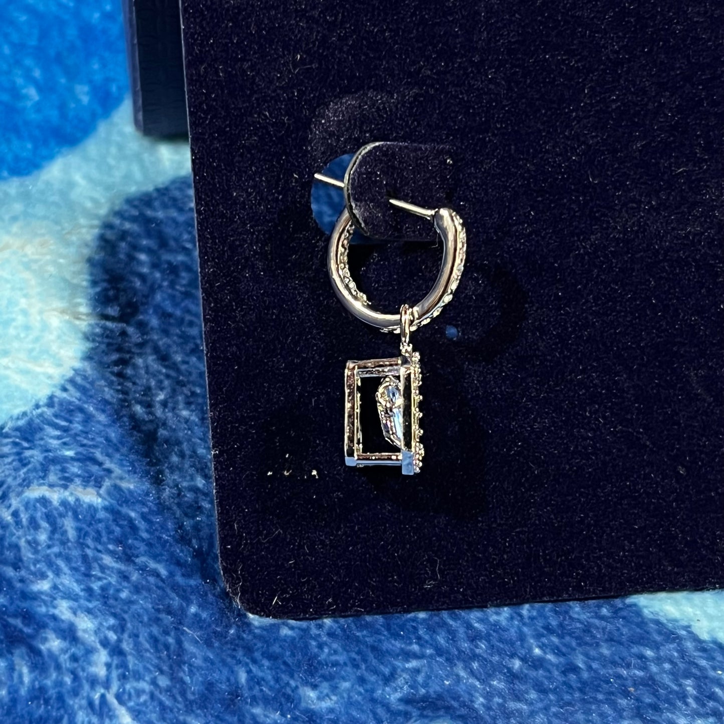 Aros Swarovski Millenia Plateado/Azul