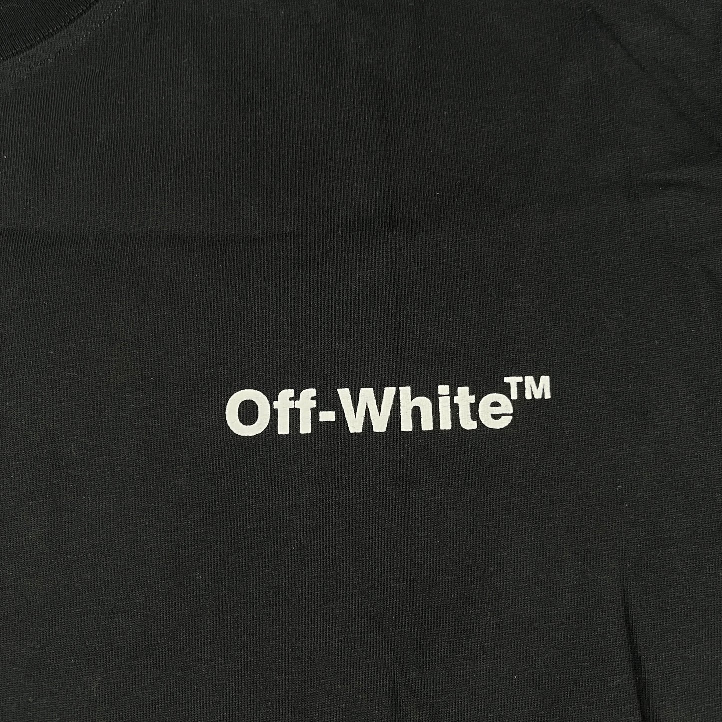 Remera Off White Wave Outline Diag Negra S