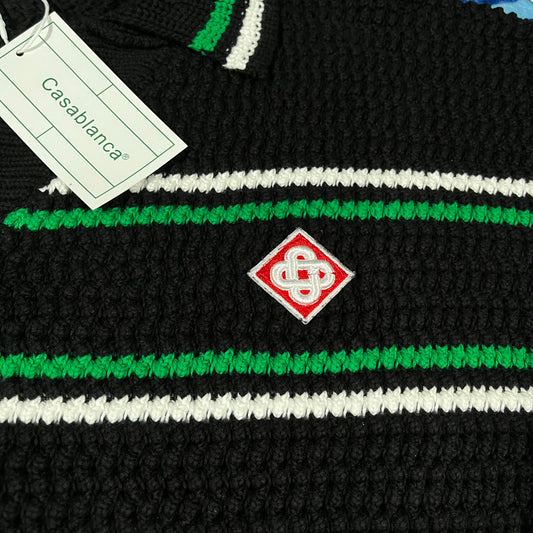 Conjunto Casablanca Crochet Negro Verde XXL
