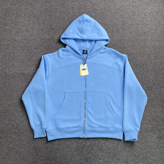 Campera Corteiz Hybrid Jacquard Knit Alcatraz Celeste