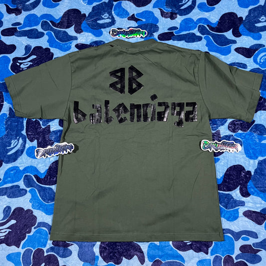 Remera Balenciaga New Tape Type Cinta Verde