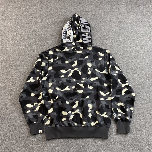 Campera Bape City Camo Shark Full Zip Negra