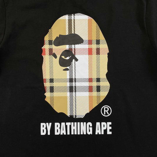 Remera Bape x Burberry Negra