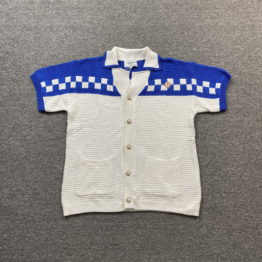 Conjunto Casablanca Crochet Blanco Azul