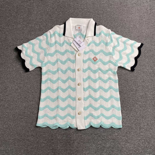 Conjunto Casablanca Crochet Blanco Verde