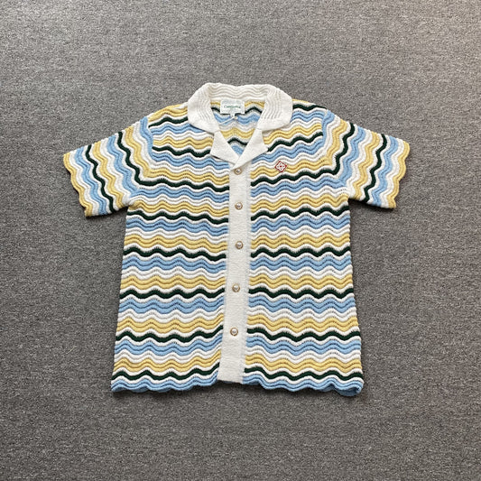 Conjunto Casablanca Crochet Amarillo Azul