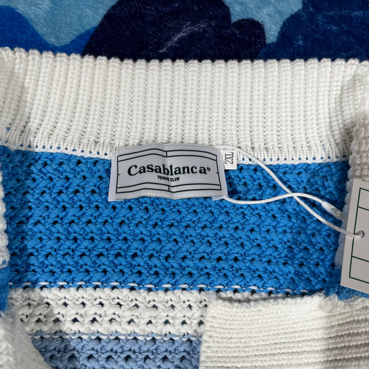 Conjunto Casablanca Crochet Blanco Celeste XXL