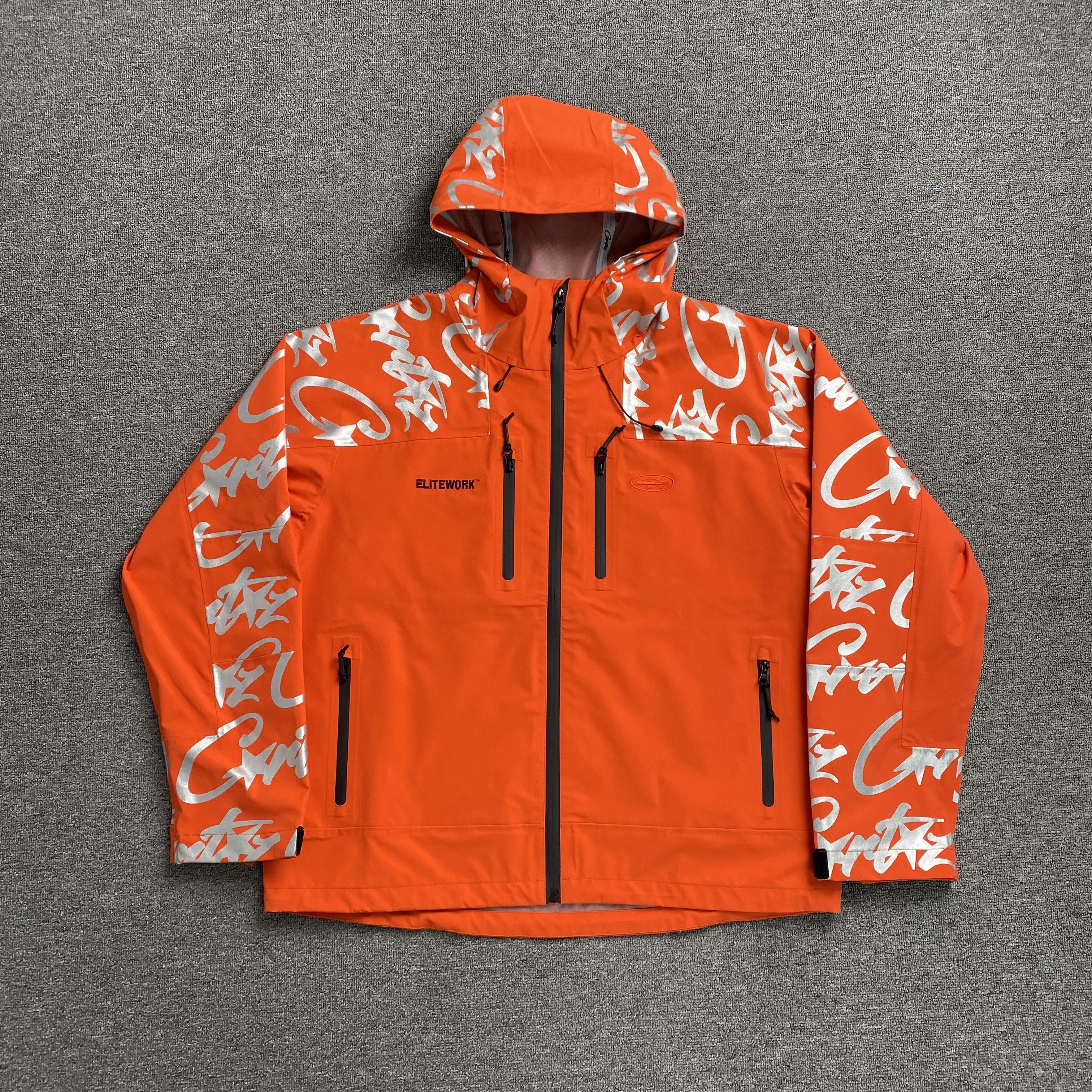 Corteiz Waterproof Shell Jacket Corteiz Orange Elitework Shell