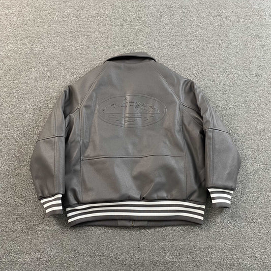 Campera Corteiz Da Skydive Cuero Gris