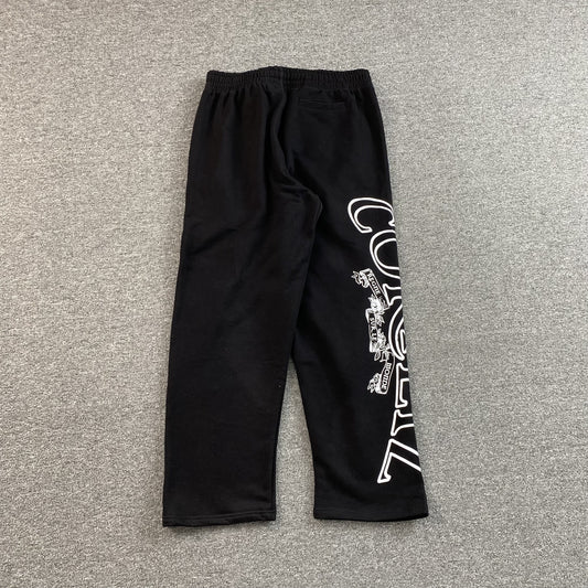 Pantalon Corteiz Superior Royale Open Hem Negro