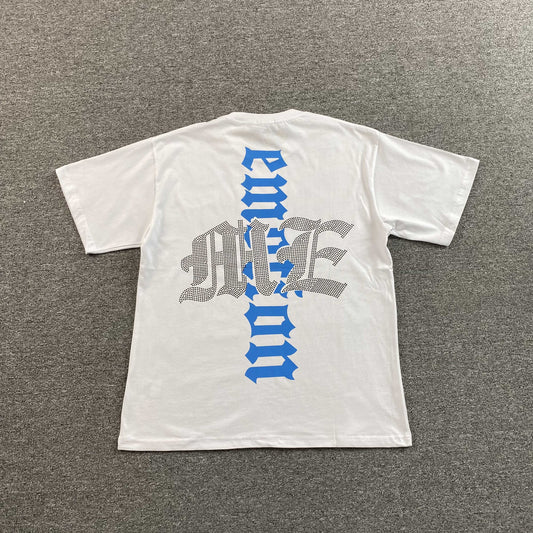 Remera Mixed Emotion Angel Rhinestone Blanca