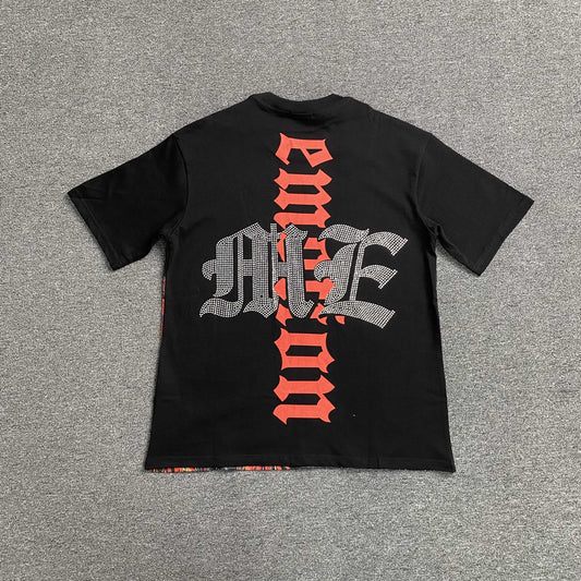 Remera Mixed Emotion Octopus Rhinestone Negra