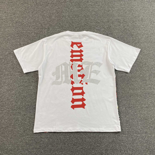 Remera Mixed Emotion Octopus Rhinestone Blanca