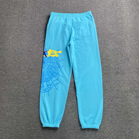 Pantalón Sp5der Heavy Web Celeste