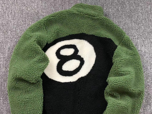 stussy-8-ball-sherpa-reversible-jacket-green-2-Drip Store Argentina