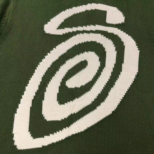 Sweater Stussy Curly S Knit Verde