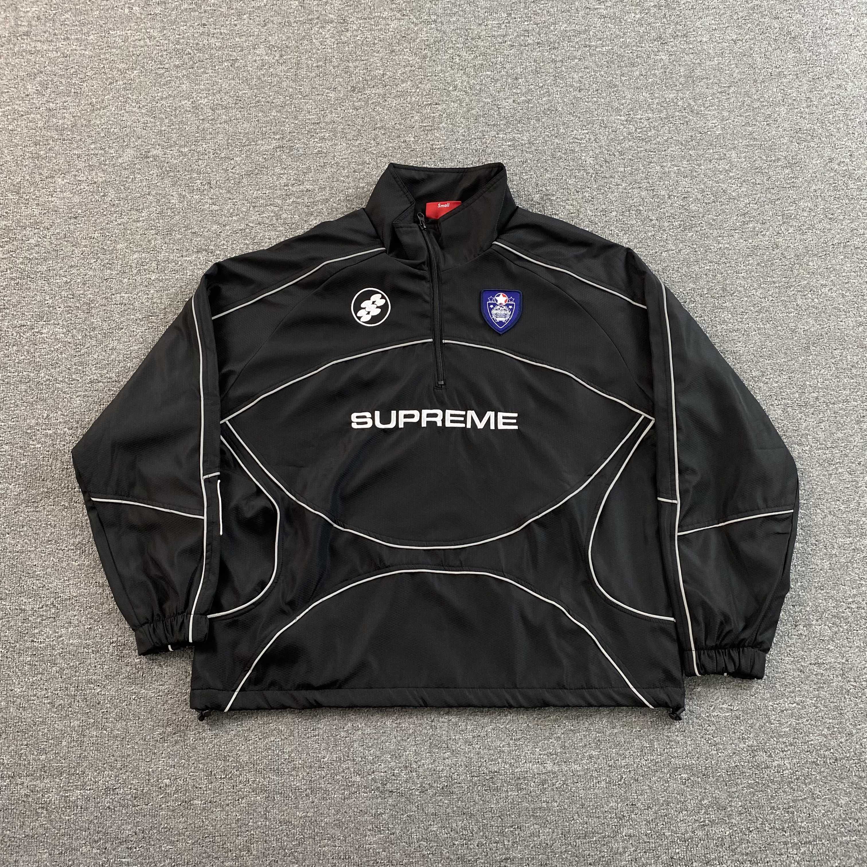 Supreme Reflective Piping Pullover Black Supreme Reflective Piping