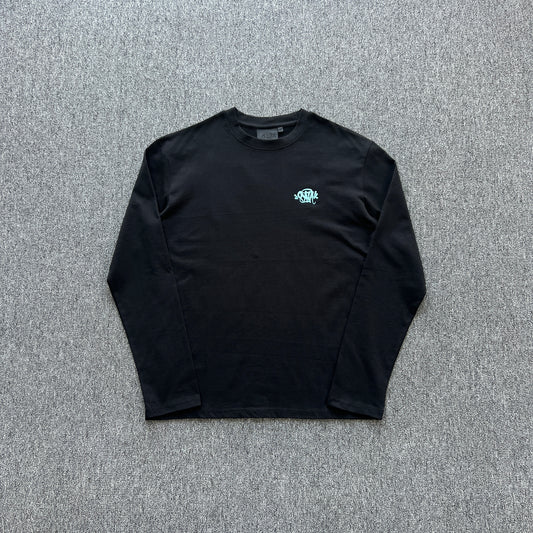 Remera Syna World Synarchy Negra Celeste
