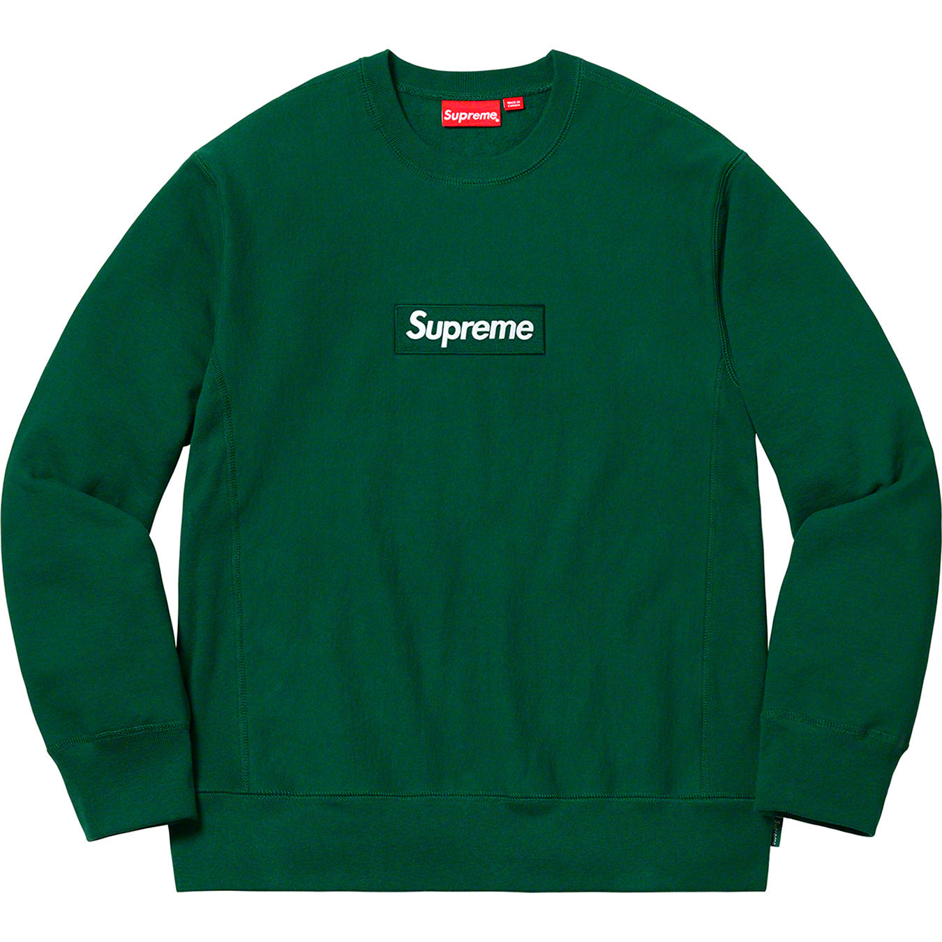 supreme-box-logo-crewneck-fw18-dark-green-Drip Store Argentina