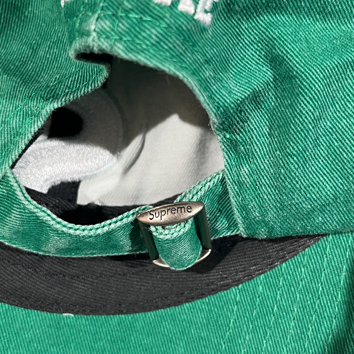 Gorra Supreme S Logo Verde