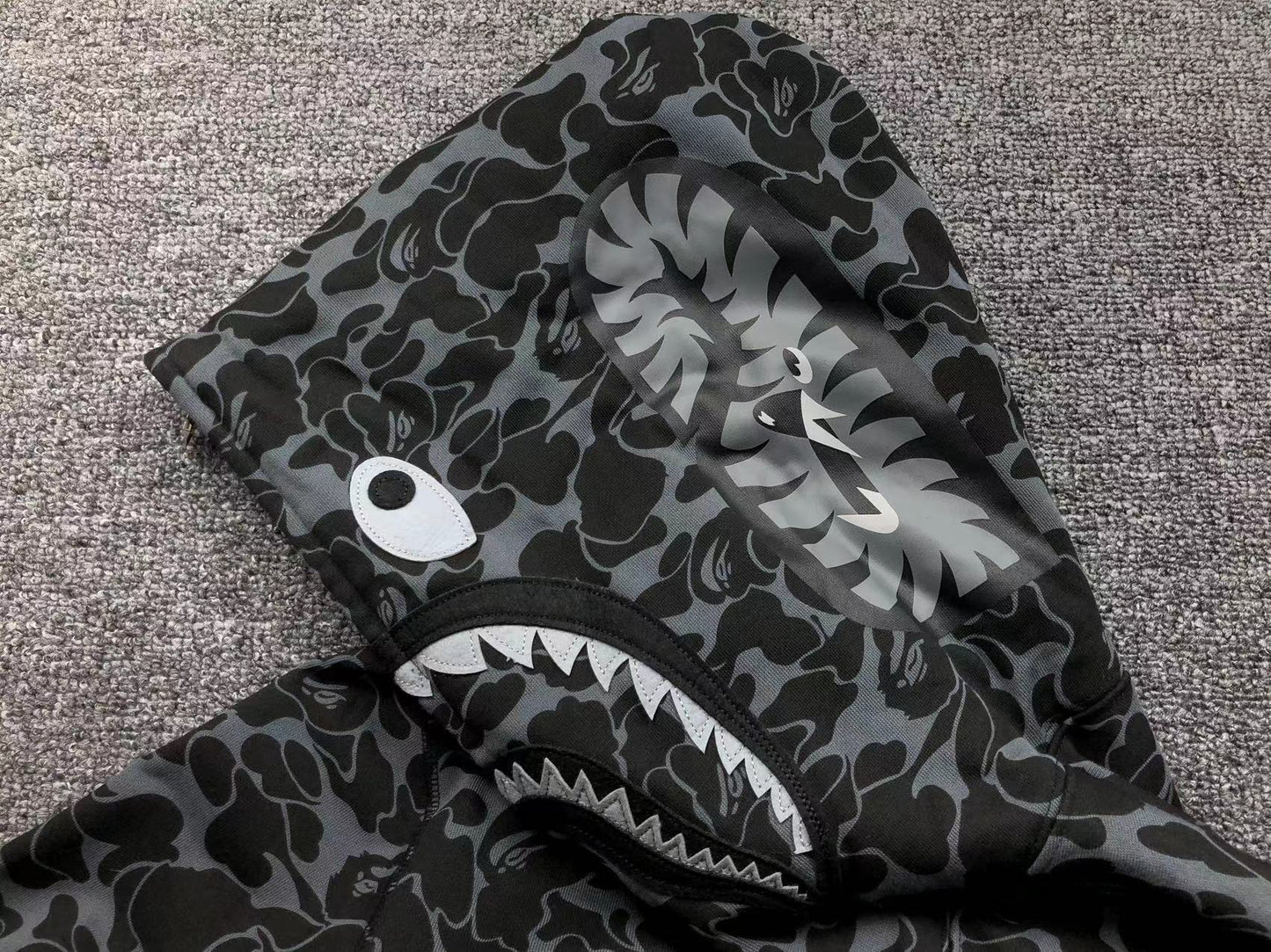 BAPE X DOVER STREET MARKET SPECIAL CAMO SHARK FULL ZIP HOODIE