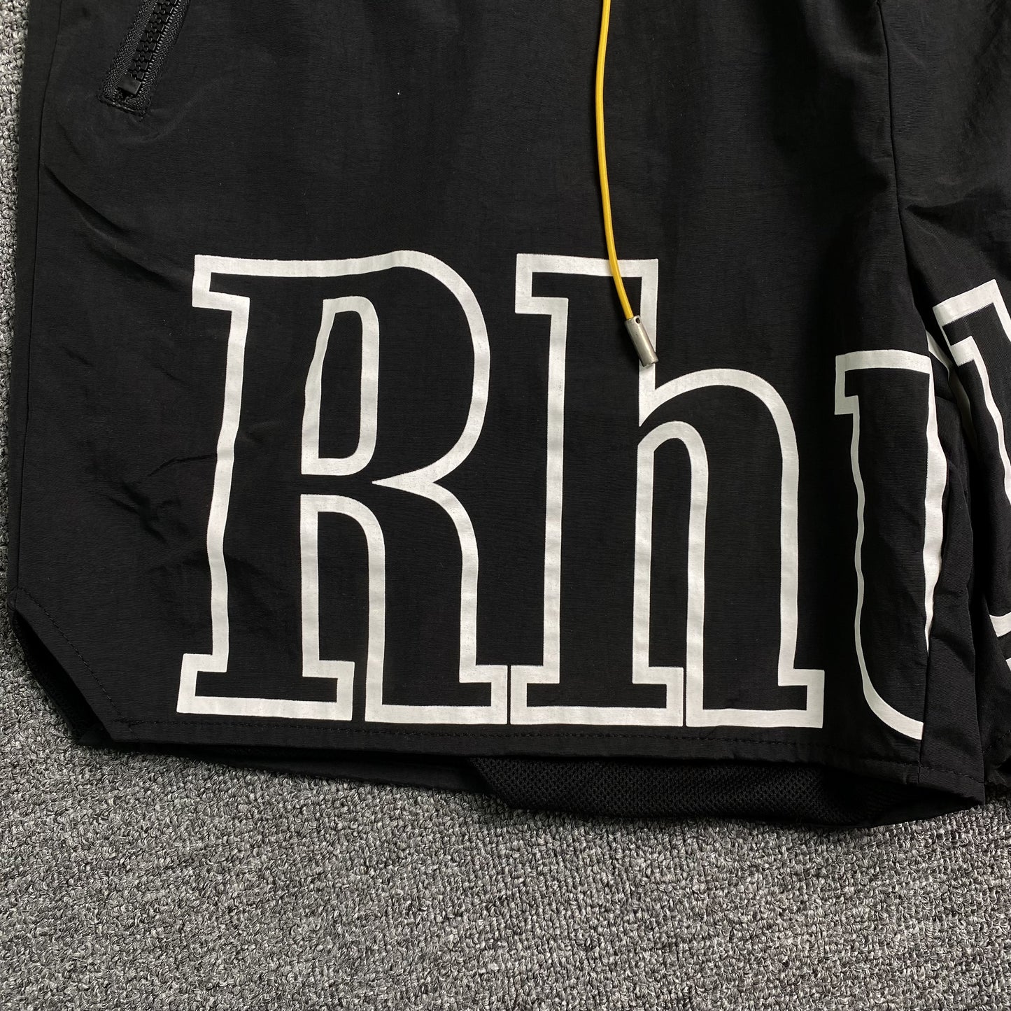 RHUDE RH LOGO SHORTS BLACK