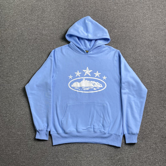 CORTEIZ ALCATRAZ 5 STARZ HOODIE BABY BLUE