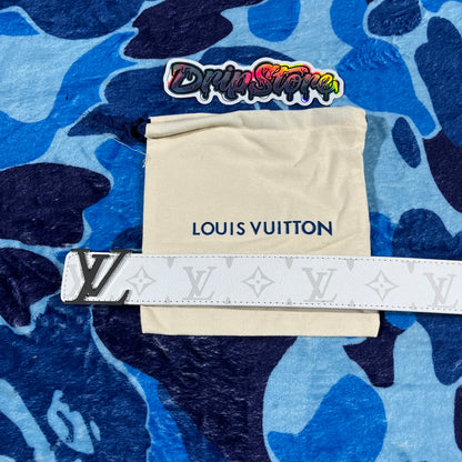 Cinturon LV Monogram Blanco/Plateado