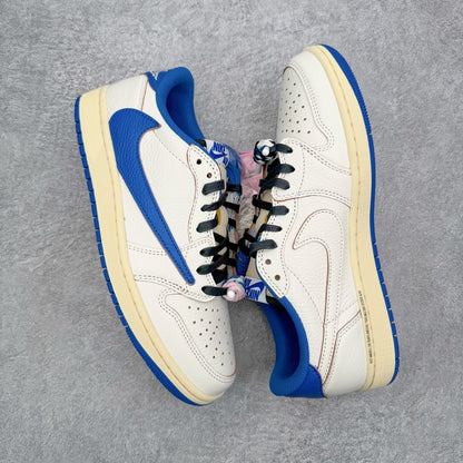 Jordan 1 Low Fragment X Travis Scott Sail Military Blue