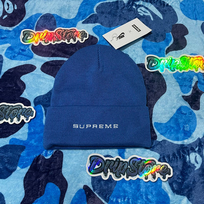 SUPREME NIKE SNAKESKIN BEANIE BLUE