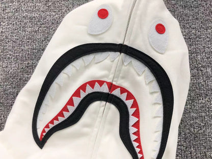 BAPE ABC CAMO DOUBLE SHARK FULL ZIP HOODIE GREY