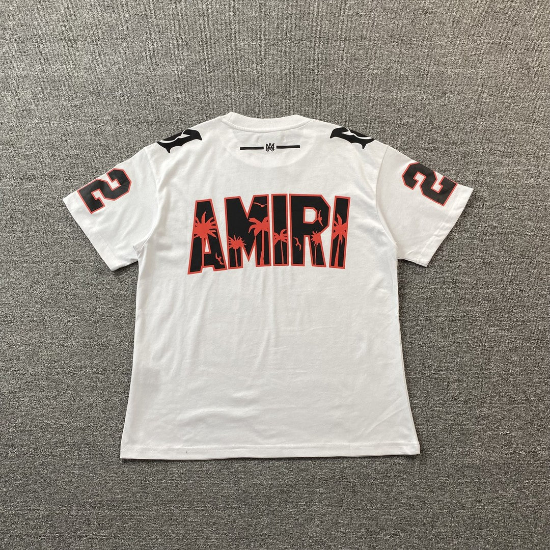 AMIRI 22 FOOTBALL JERSEY TEE WHITE