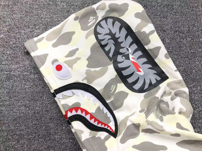 BAPE CITY CAMO SHARK WGM FULL ZIP HOODIE WHITE