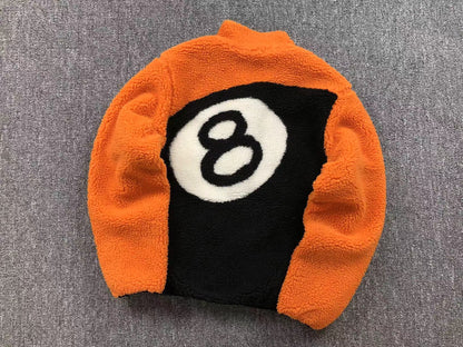 STUSSY 8 BALL SHERPA REVERSIBLE JACKET ORANGE