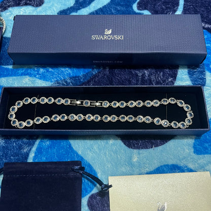 Gargantilla Swarovski Angelic Plateado Azul