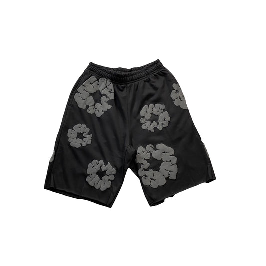 DENIM TEARS THE COTTON WREATH SHORTS MONOCHROME