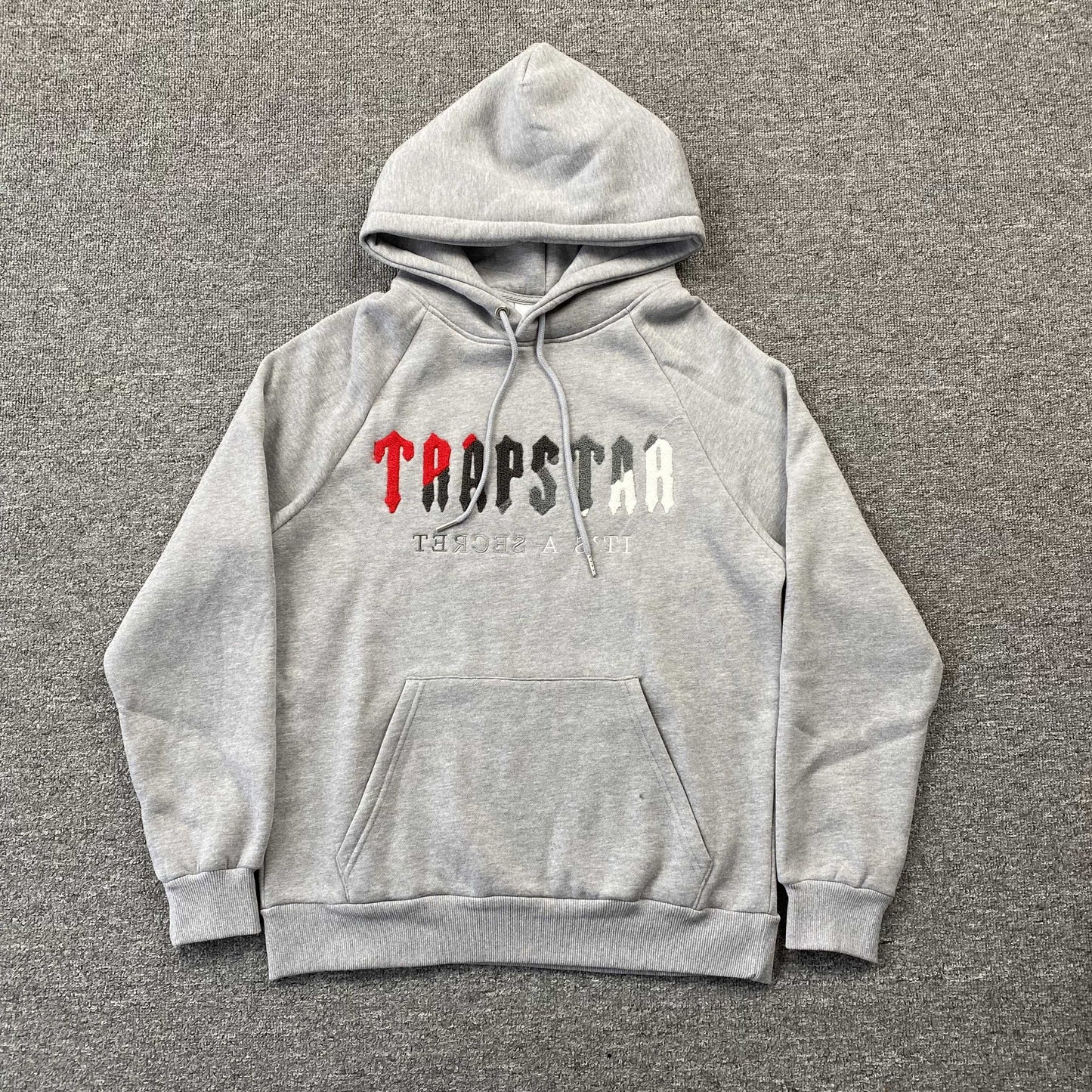 TRAPSTAR CHENILLE DECODED TRACKSUIT GREY RED