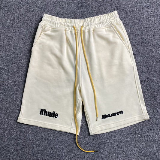 RHUDE X MCLAREN SHORTS WHITE