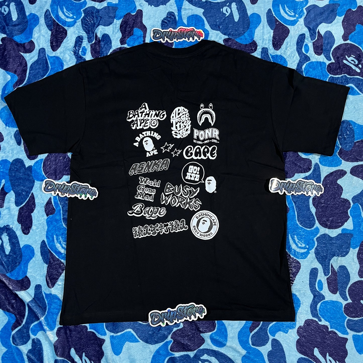 Remera Bape Graffiti Negra XL