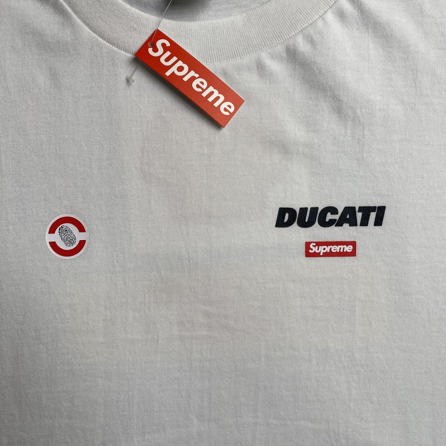 SUPREME DUCATI LOGO TEE WHITE