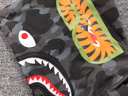 BAPE COLOR CAMO SHARK FULL ZIP HOODIE BLACK