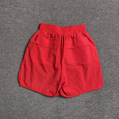 RHUDE RH LOGO SHORTS RED