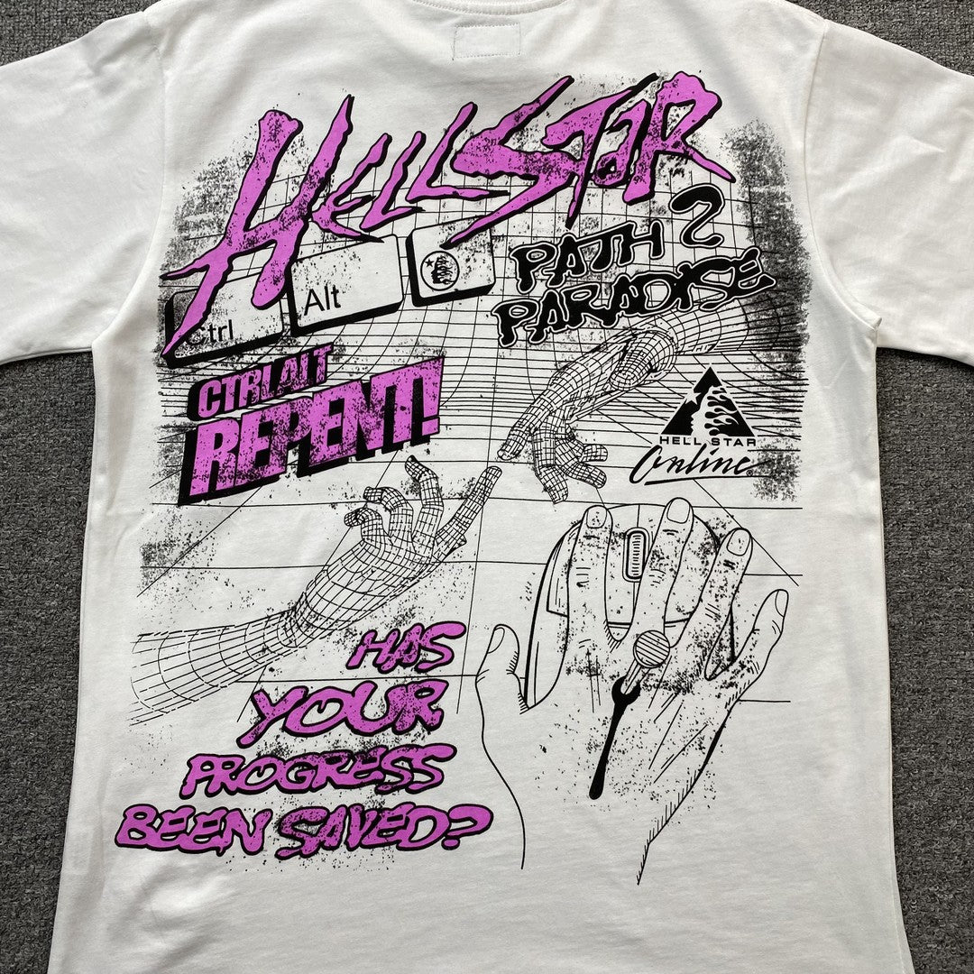 HELLSTAR ONLINE TEE WHITE