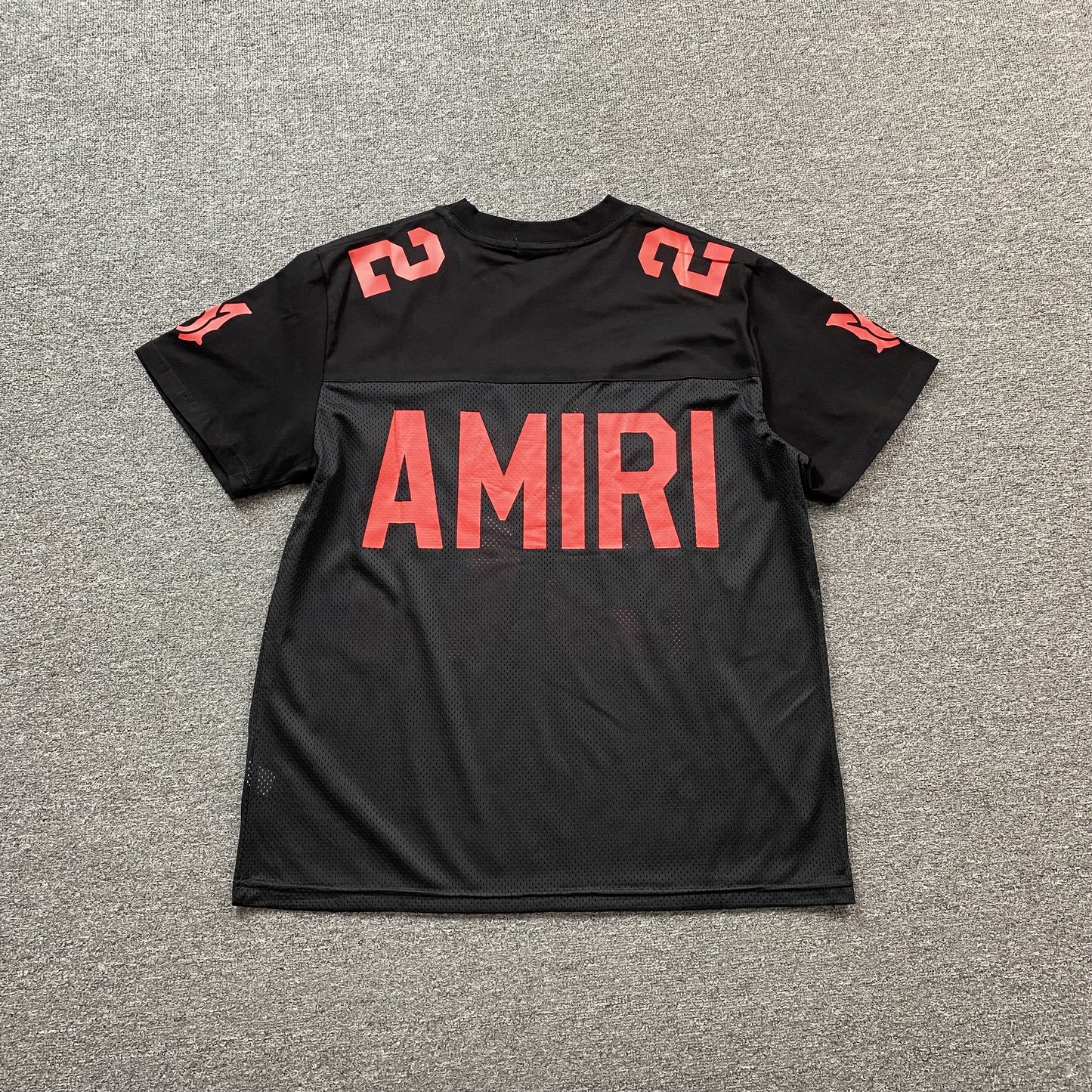 AMIRI 22 FOOTBALL JERSEY TEE BLACK