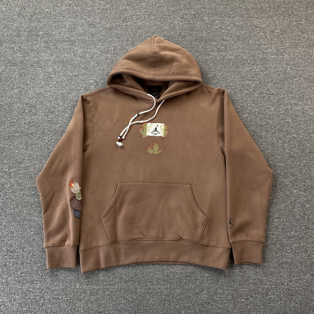 TRAVIS SCOTT X JORDAN FLIGHT GRAPHIC HOODIE BROWN